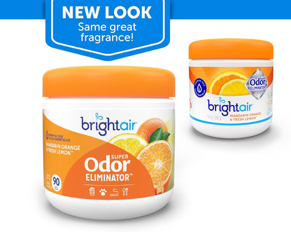 Bright Air 14 oz. Super Odor Eliminator, For Medium-Size Spaces, Cool & Clean Scent, Case of 6,Air Freshener, Natural Essential Oils, Lasts Up to 90 Days Each