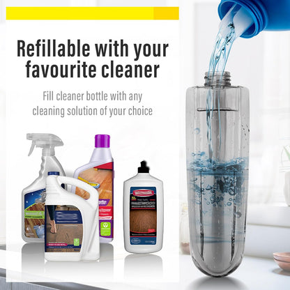 Mops for Floor Cleaning Wet Spray Mop with 14 oz Refillable Bottle and 2 Washable Microfiber Pads Home or Commercial Use Dry Wet Flat Mop for Hardwood Laminate Wood Ceramic