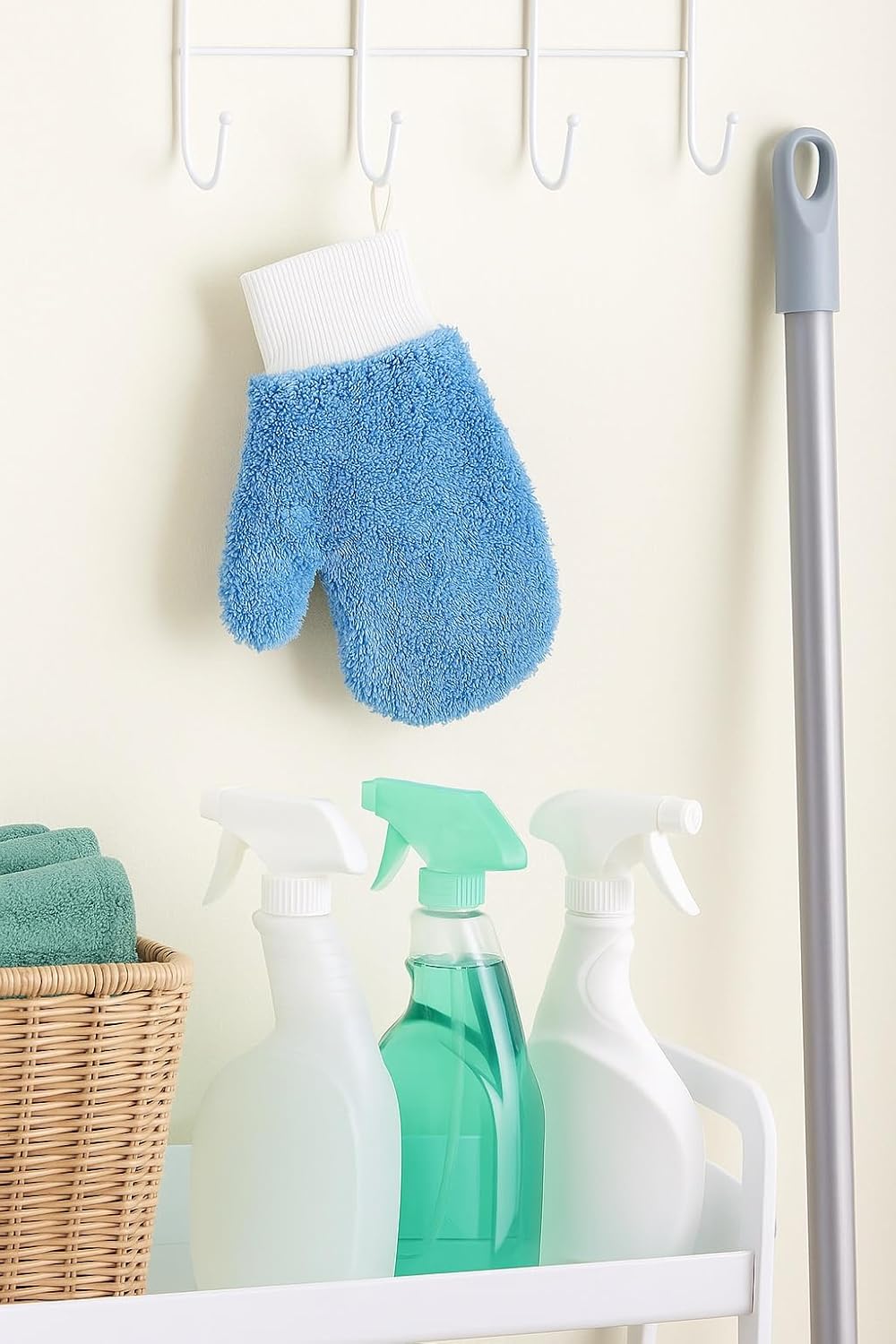 10" x 7" Microfiber Cleaning Mitt – Reusable Soft Dusting Glove for Auto, Glass & Surfaces – Non-Abrasive & Lint-Free Wash Mitt for Scratch-Free Cleaning – Ideal for Home or Commercial Use