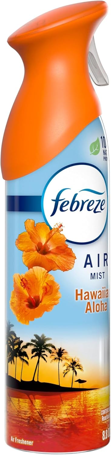 Febreze Air Mist Air Freshener Spray, Odor-Fighting Room Spray, Air Fresheners for Home and Bathroom and Kitchen, Aerosol Can, Mountain Scent, Purple, 8.8oz (Pack of 3)