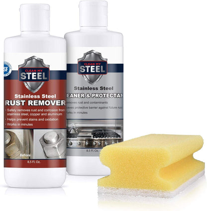 CLEAN MY STEEL Innoshine B570 Stainless Steel Rust Remover and Cleaner, NSF Certified, Approved for Food Contact Areas, 4 oz