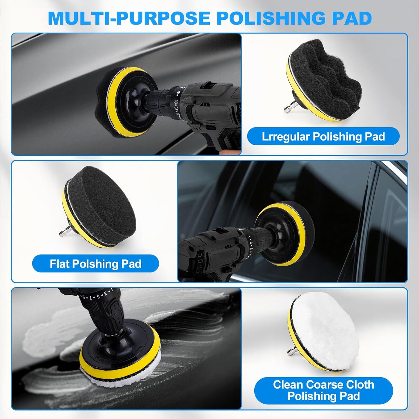 THINKWORK Windshield Cleaner Tool, Car Interior Cleaning Kit, Car Detailing Kit Interior Cleaner with10Pcs Detailing Brush Set, Gray Auto Detailing Supplies & Accessories