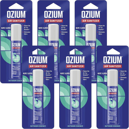 Ozium 0.8 oz. Air Sanitizer & Odor Eliminator for Homes, Cars, Offices and More, Original Scent, Pack of 6