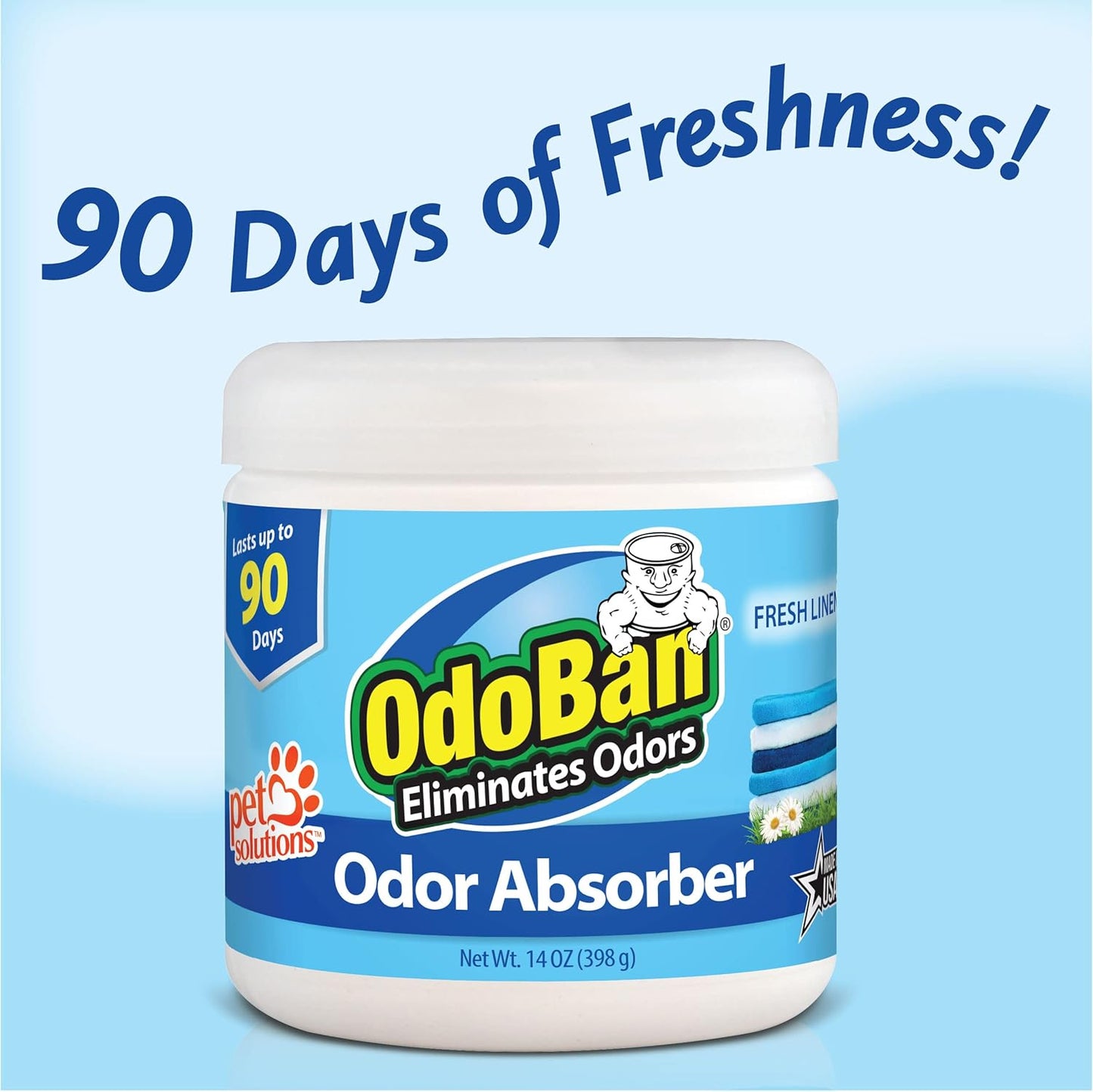 OdoBan Ready-to-Use Disinfectant and Harsh Aroma Eliminator, Cleaner and Fabric/Air Freshener, Set of 2, 14.6 Ounce 360-Degree Continuous Spray and 32 Ounce Trigger Spray, Fresh Linen Scent