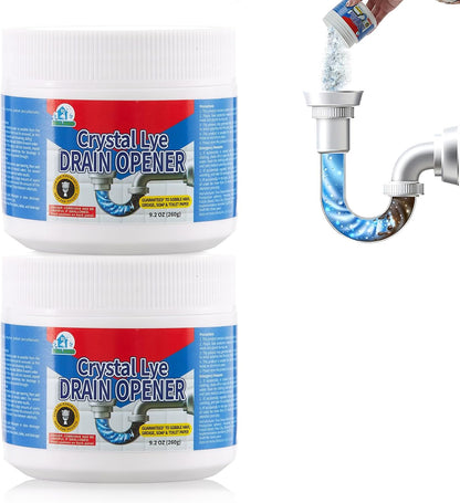 BELL BIRD Drain Opener,Powerful Unclogging,Crystal lye, Sodium hydroxide, Unclog drains, Bathroom sinks, Kitchen sinks, Shower pipes (1 PSC, Gram, 260)