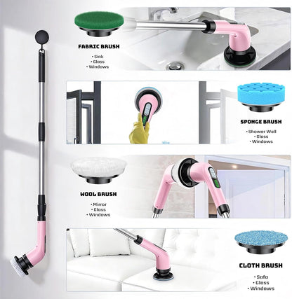 Highyes Electric Spin Scrubber for Cleaning Bathroom: Cordless Power Shower Scrubber - Electric Cleaning Brush for Tile Tub