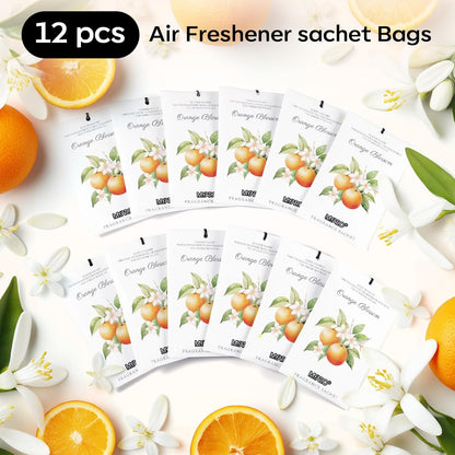 MYARO 12 Pack Fresh Linen Scented Sachets for Drawer, Closet & Car Air Freshener Bags | Odor Eliminator & Fabric Refresher | Crisp, Clean Home Fragrance Gift Set