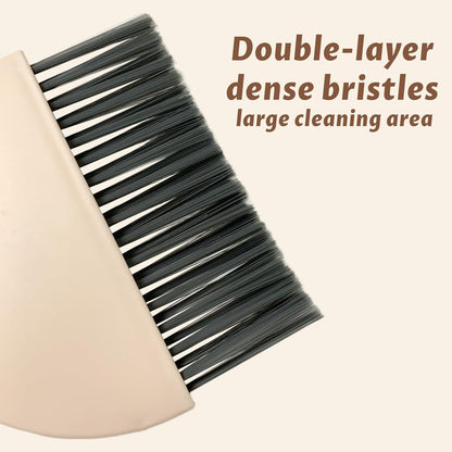 Dust Pan and Brush Set,Small Hand Broom and Dustpan Set for Home Cleaning Drawers Desktop Sofas Pet Care and Outdoor