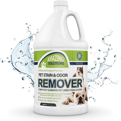 Pet Stain and Odor Remover - Enzyme Cleaner, Pet Urine Odor Eliminator Spray - Floor & Carpet Cleaner Spray, Pet Deodorizers For Home, Fabric Spray W/Fresh, Clean Scent, 32oz Spray