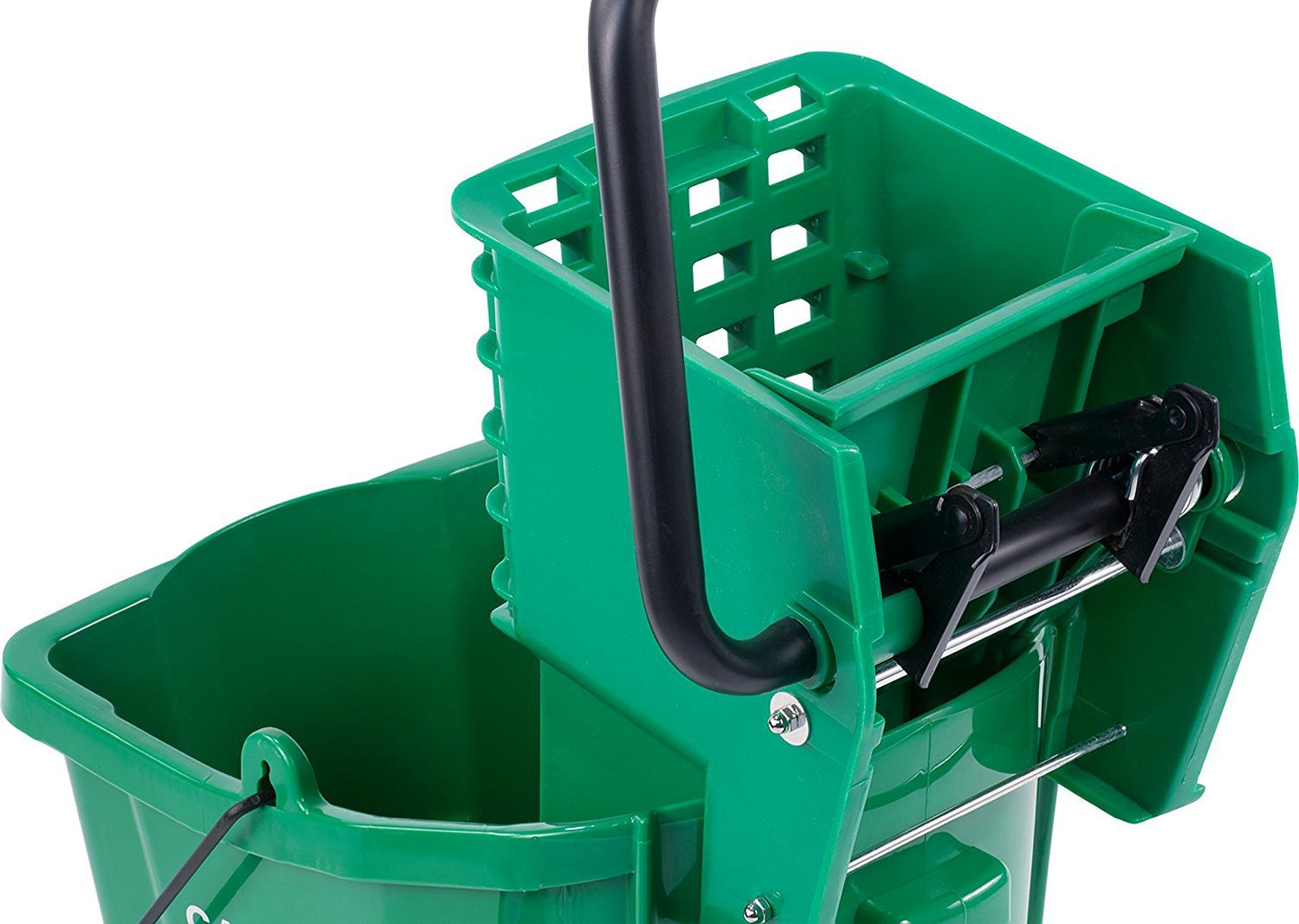 SPARTA Commercial Mop Bucket with Side Press Wringer, Floor Cleaning Essentials for Commercial and Home Use 26 Quart Capacity, 1 Count, Red
