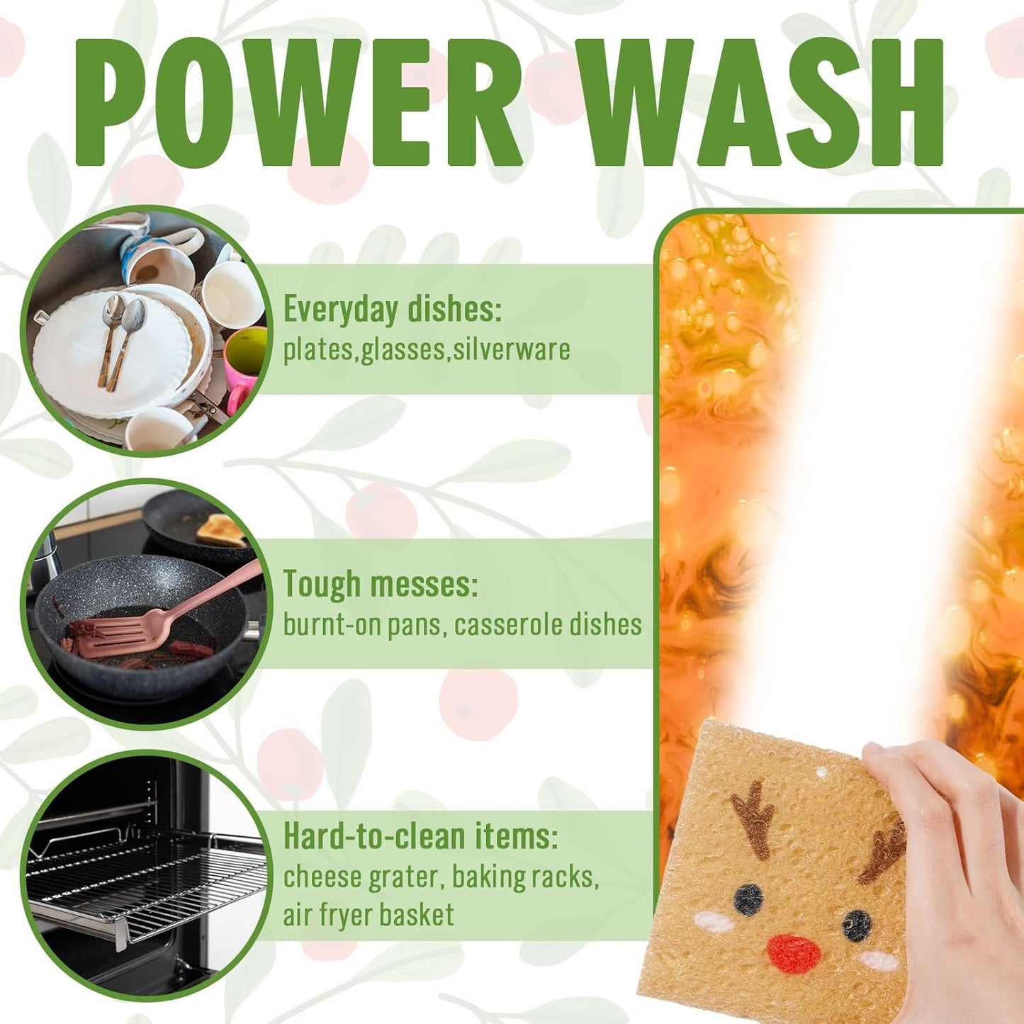 Whaline 8Pcs Starfish Shell Kitchen Sponges Water Absorbing Dish Washing Sponge Summer Sea Snail Starfish Shell Non Scratch Cleaning Scrub Sponges for Summer Home Kitchen Bathroom
