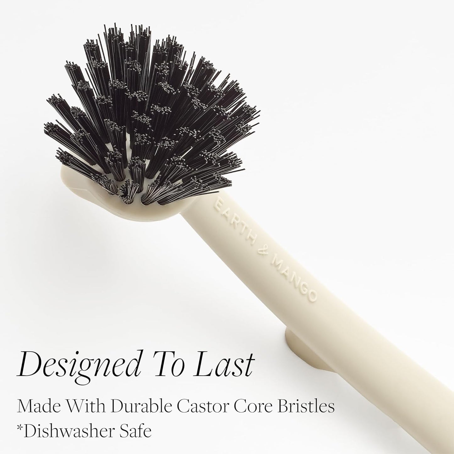Earth & Mango Magnetic Dish Brush & Scraper, Snaps to Sink, Non-Scratch, Dishwasher Safe, Dish Scrubber – Onyx Black