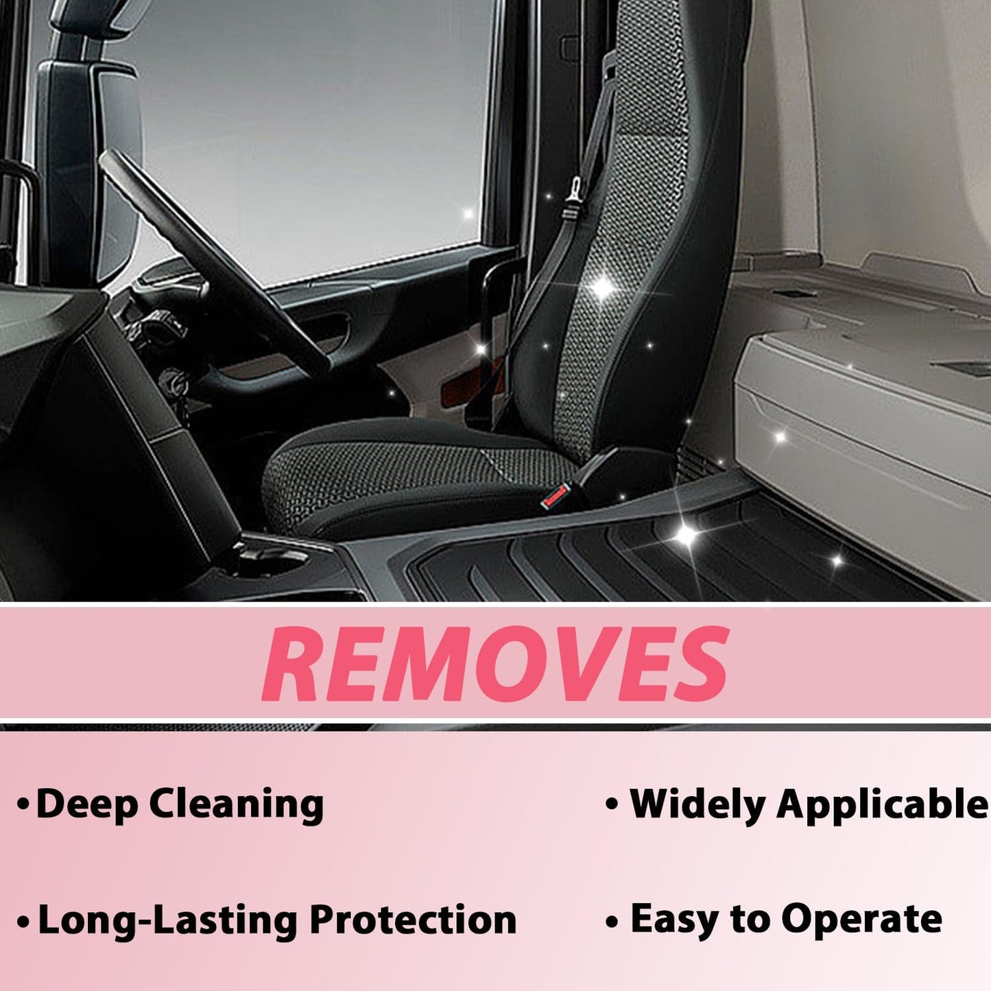 Polishing Cleaner Car Interior Spray, 2026 Upgrade Interior Detailer Spray for Dashboards, Seats, Leather, Plastic - All Purpose, Fast-Drying, No-Rinse Formula, Restores Shine & Prevents Damage (3PCS)