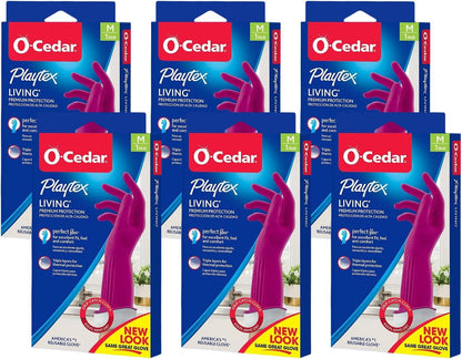 PLAYTEX Living Reuseable Rubber Cleaning Gloves (Small, 1 Pack), Premium Protection Reusable Household Gloves