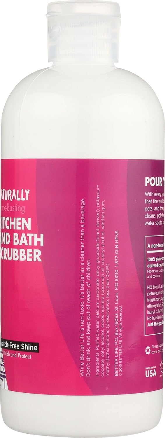 Better Life Sink Scrubber, Kitchen and Bath Cleaner, Tub and Tile Scrub, Stainless Steel and Granite Cleaner, 16 Ounce, Pack of 2