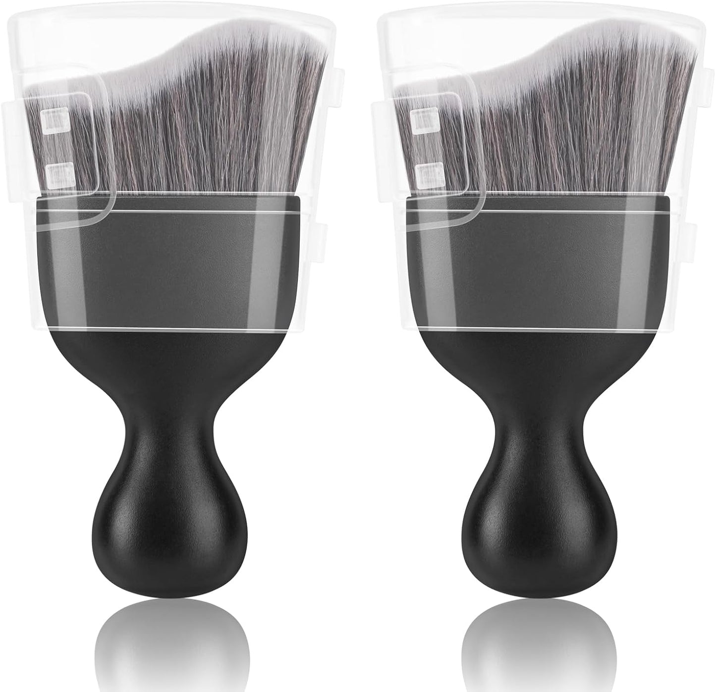 Amrules 2PCS Car Interior Detailing Brush, Auto Car Detailing Brush Dusting Brush, Soft Bristles Car Interior Cleaning Tool for Dashboard Interior, Exterior, Skylight, Leather, Dust Brush, Brown