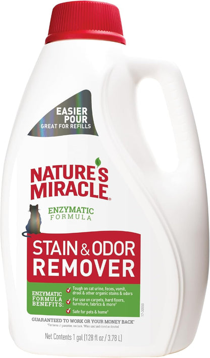 Nature's Miracle Stain and Odor Remover, Spot Stain and Pet Odor Eliminator, Enzymatic Formula, 32 Ounce Spray