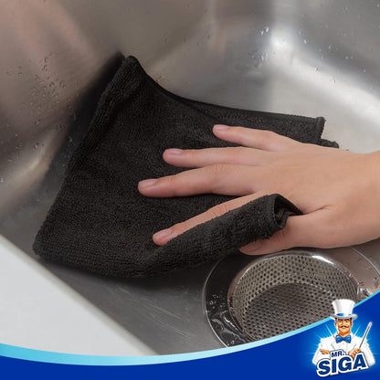 MR.SIGA Microfiber Cleaning Cloth,Pack of 12,Size:12.6" x 12.6"