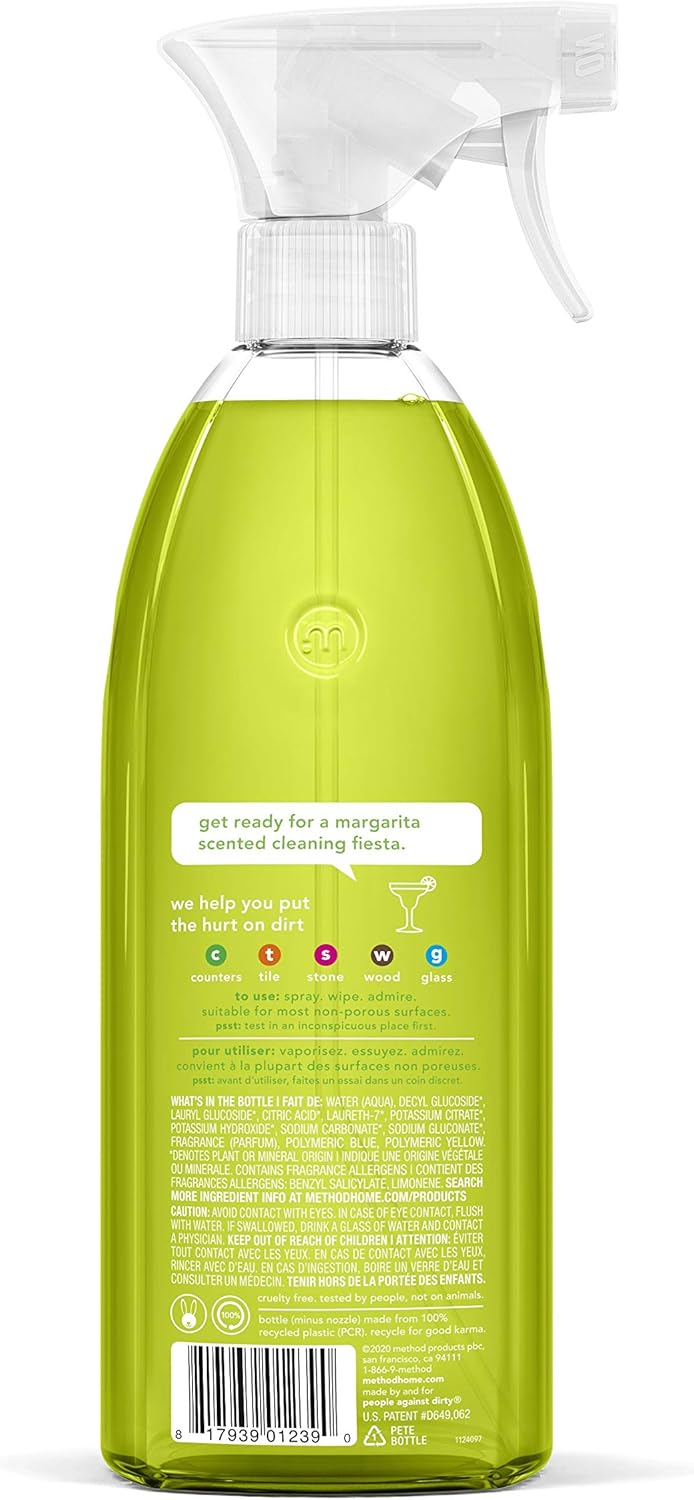 Method All-Purpose Cleaner Spray, French Lavender, Perfect for Most Counters, Tiles and More, 28 Fl Oz, (Pack of 4)
