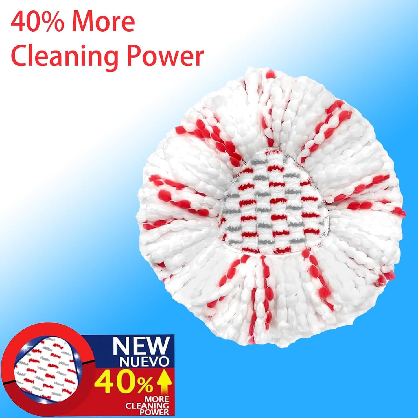 Spin Mop Replacement Head 4 Pack Mop Refill Compatible with Ocedar Triangle Swivel Mops Microfiber Swivel Mop Refill,Deep Clean,Machine Washable and Easy to Replace
