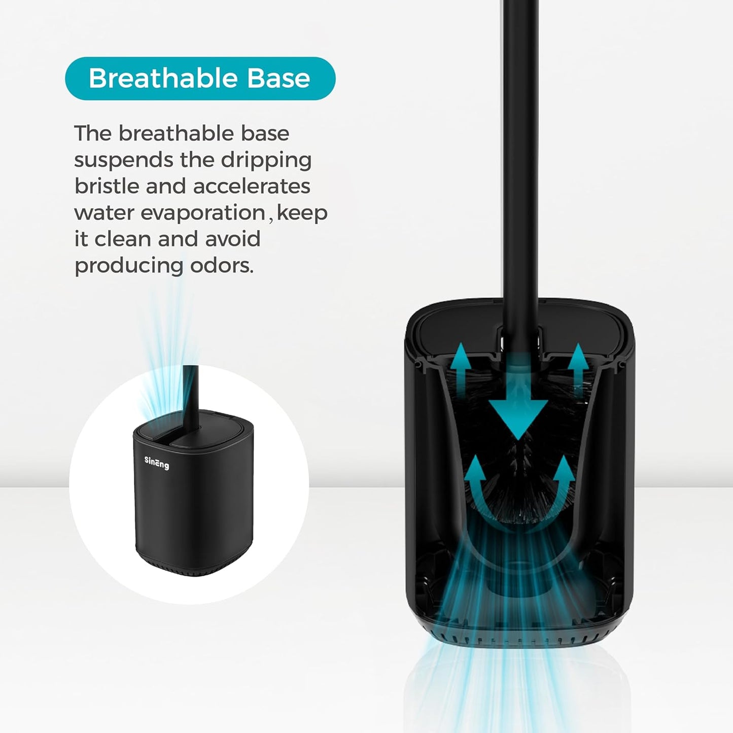 Toilet Brush Holder Set Toilet Bowl Brush Stainless Steel Automatic Open lid Toilet Bowl Cleaner Brush with Durable Bristle Head Toilet Cleaning Brush for Bathroom