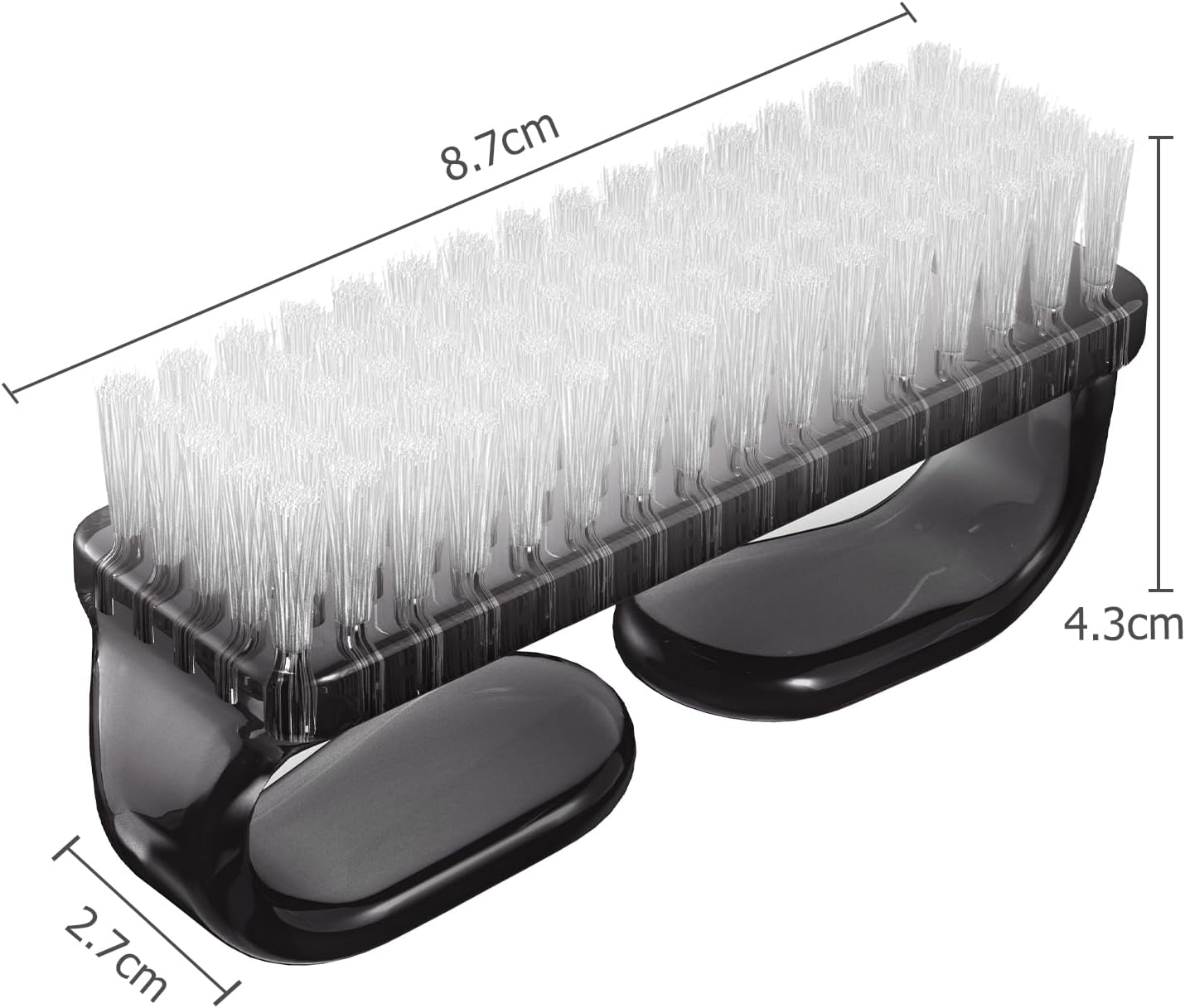 Larbois Handle Grip Nail Brush, Nail Brushes Hand Fingernail Brush Cleaner Scrubbing Kit Pedicure for Toes and Nails Men Women (4 Pack)