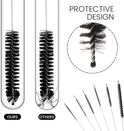 LOVEINUSA Straw Cleaner Brush, 10 Pieces 8.2 Inch Bottle Brush, Nylon Tube Brushes Kit for Reusable Drinking Straws, Sippy Cup, Tumbler, Water Bottle