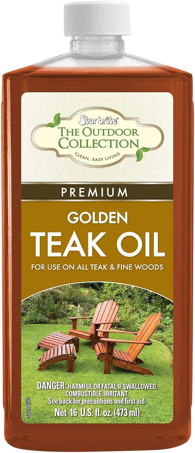 STAR BRITE Outdoor Collection Teak Cleaner & Brightener - One-Step Teak Restoration, Renew Weathered, Gray Teak for Refinishing or Oiling - 32 OZ Spray