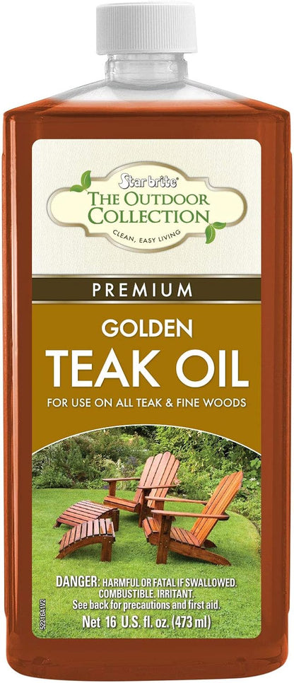 STAR BRITE Outdoor Collection Teak Cleaner & Brightener - One-Step Teak Restoration, Renew Weathered, Gray Teak for Refinishing or Oiling - 32 OZ Spray
