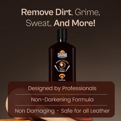 SARNA BASEBALL Glove & Leather Cleaner and Conditioner, 8 Oz