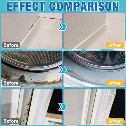 Mold Stain Cleaner Gel, Washing Machine Cleaner for Front Loader Seal, Household Remover Gel for Bathroom Grout, Sink, Shower, Caulk, Front Load Washer Cleaning Solution-8 fl oz