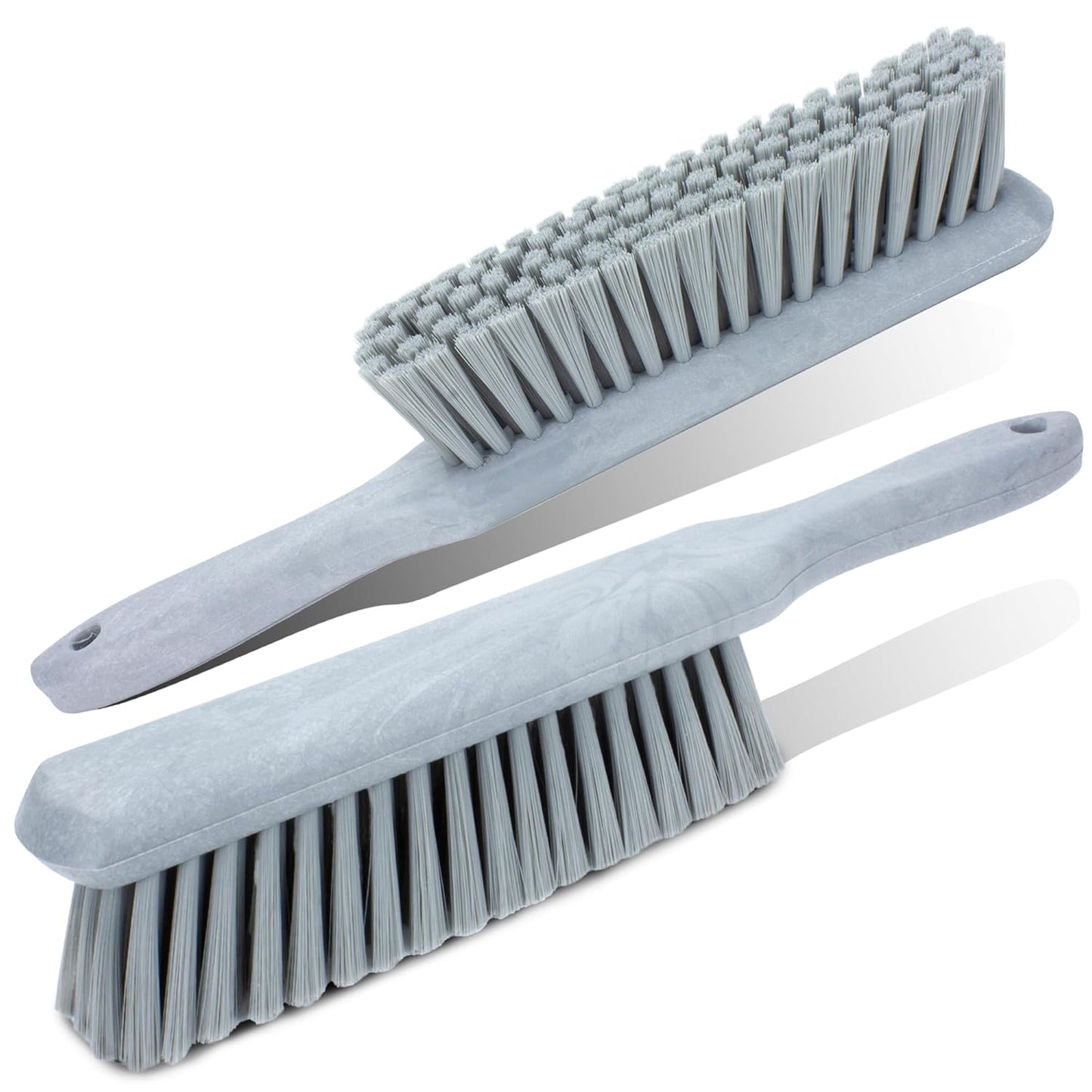 SPARTA Handheld Soft Counter Brush 8 Inch Bristle Span, Multi-Use Dust Brush with 5 Inch Handle for Tables, Countertops, and Delicate Surfaces, Polyester, Orange