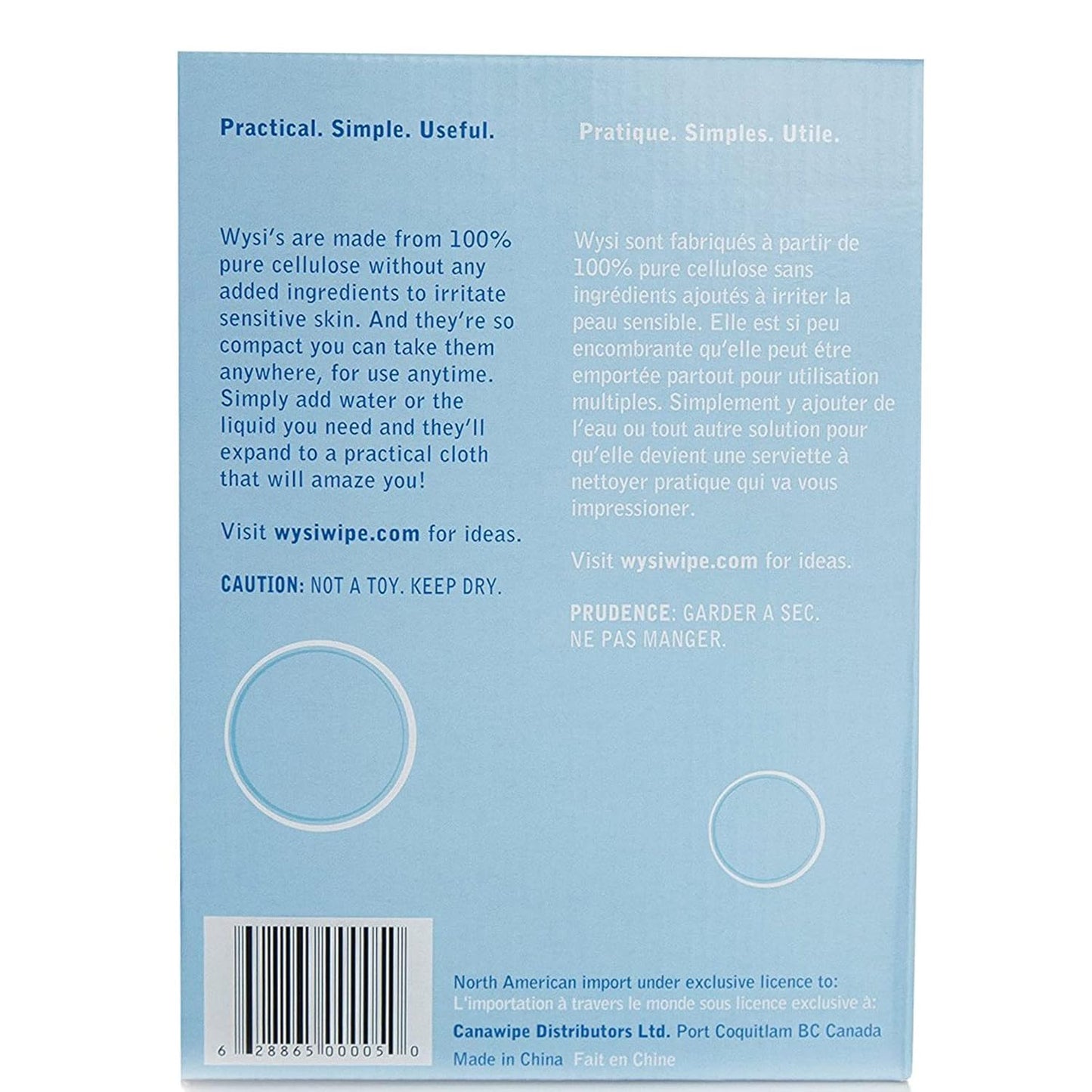 WYSI Multi-Purpose Wipes - Just Add Water - 100 Compressed Tablets & 1 To Go Tube - Multipurpose All Natural Reusable Wipes - Biodegradable Towelettes - Hypoallergenic - Compostable - Scent-Free.