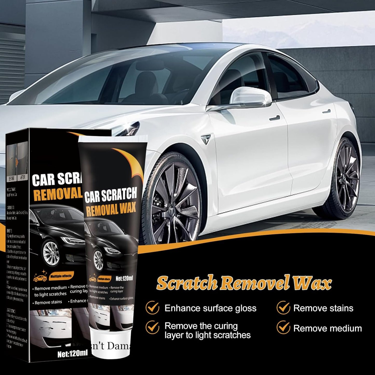 Scratch Remover for Vehicles, Upgrade Car Scratch Remover for Deep Scratches, Car Polishing Wax Scratch Remover for Vehicles,Car Scratch Repair Paste,Cars Paint Scratchs Repair Kit (2Pcs)