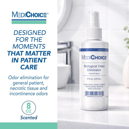 MediChoice Biological Odor Eliminator, Scented, Pump Spray, 8 Oz, 1314OE8120 (Each of 1)