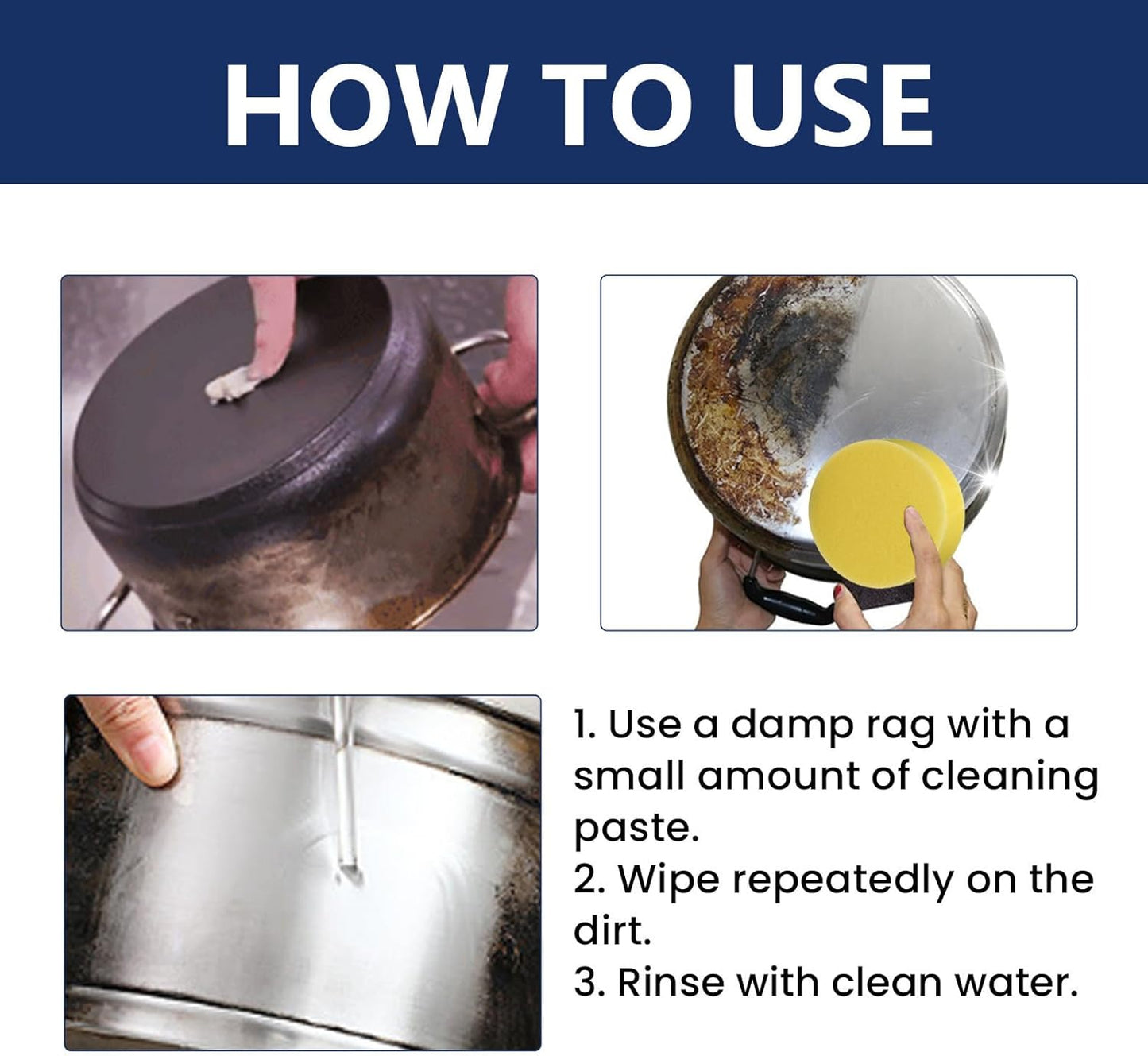 Stainless Steel Scratch Remover for Appliances, Multi-Purpose Scratch Remover Paste for Oven, Sink, Fridge & Cookware, Cleans Grease, Scuffs & Restores Shine (1)