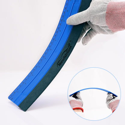 NEWISHTOOL Vinyl Wrap Squeegee for Vinyl, Big Size Wallpaper Smoothing Squeegee, 3 Pack 25CM Decals Squeegee with Ruler & Micro Suede Felt Edge for Sign Making Graphic Window Tint Film Application