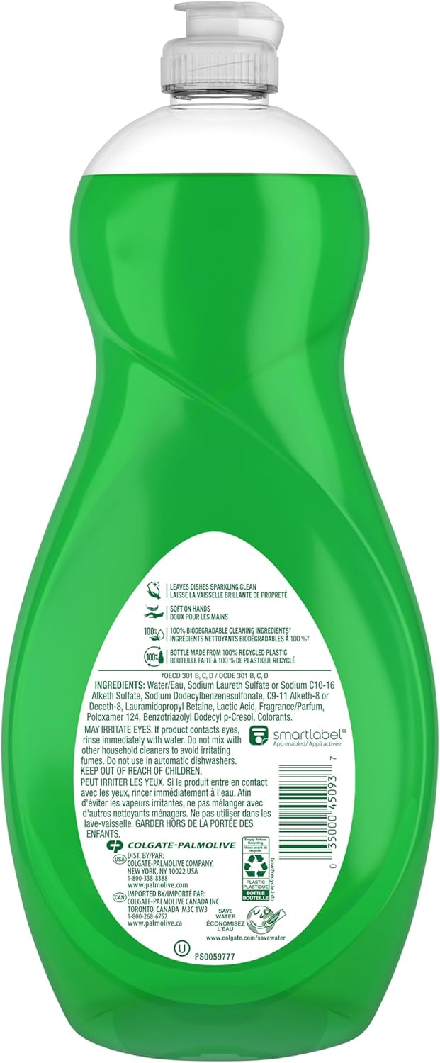 Palmolive Ultra Strength Liquid Dish Soap, Original Green, 32.5 Fluid Ounce (Packaging May Vary)