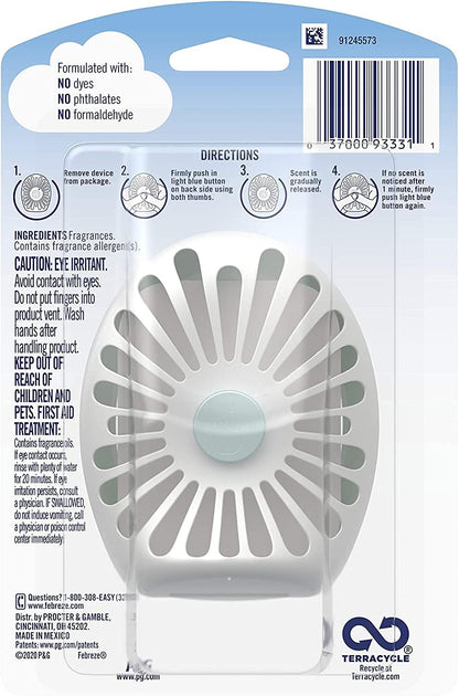 Febreze Bathroom Air Freshener, Odor-Fighting, Plug In Alternative, Air Fresheners for Small Spaces in Home, Bathroom, Kitchen, & Closet, Pet & Litter Box Odor Fighter, Gain Original Scent, 4ct