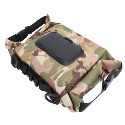Large Capacity Canvas Portable Camping Wet Wipe Dispenser for Office Car Home Travel Hangable Wipe Holder (Camouflage Green)