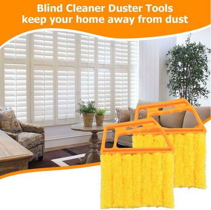 3PCS Blind Cleaner Duster Tool, 7 Fingers Microfiber Handheld Shutter Cleaning Brush for Car Air Conditioner, Detachable Auto Air Vent Dusting Cleaner, Universal for Most Vehicles (Yellow)