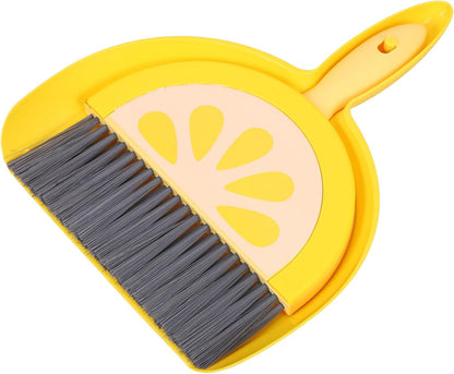 PRETYZOOM Mini Broom and Dustpan Set Lightweight Small Cleaning Kit for Desktop Car Interior Pet Hair Cleanup Compact Dustpan and Brush for Home Office Use