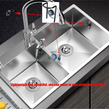 Soap Dispensing Palm Brush Holder for Kitchen Brush Dish Brush with Soap Dispenser Pot with a Traceless Suction Cup (Closed Brush Holder)