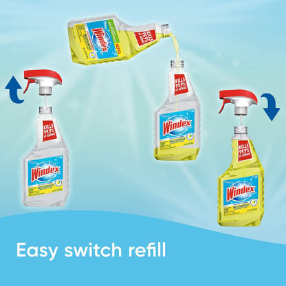Windex Multipurpose Cleaner Disinfectant Spray Bottle, Packaging Designed to Prevent Leakage and Breaking, Surface Cleaning Spray, Citrus Fresh Scent, 23 Fl Oz