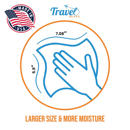 Hand Sanitizing Travel Wipes – 30ct Individually Wrapped | Fragrance-Free, Moisturizing, 70% Isopropyl Alcohol Wipes | Travel, Home, Office, Daily Use | Made in USA