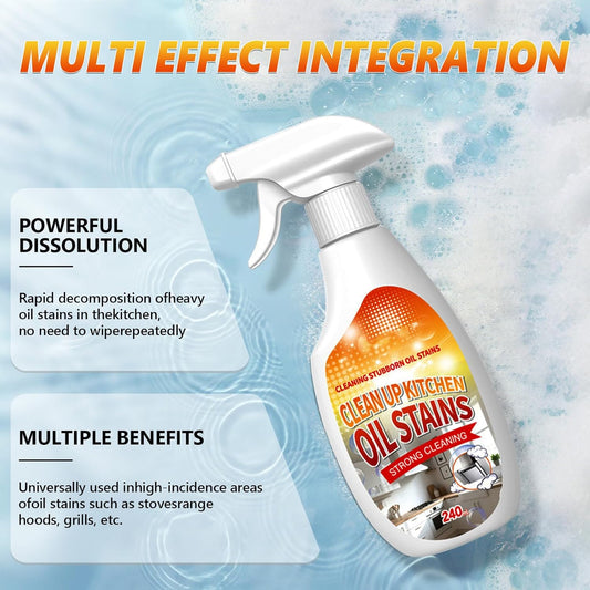Clean Up Kitchen Oil Stains Spray,Kitchen Spray Cleaner,All-Purpose Cleaning Spray for Kitchens,Multi-purpose Oils Stain Cleaner,Clean Up Kitchens Oil Stains (240ml)