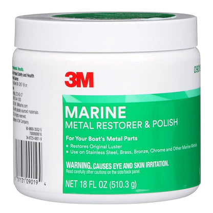3M Metal Restorer and Polish, 09019, 18 oz Paste