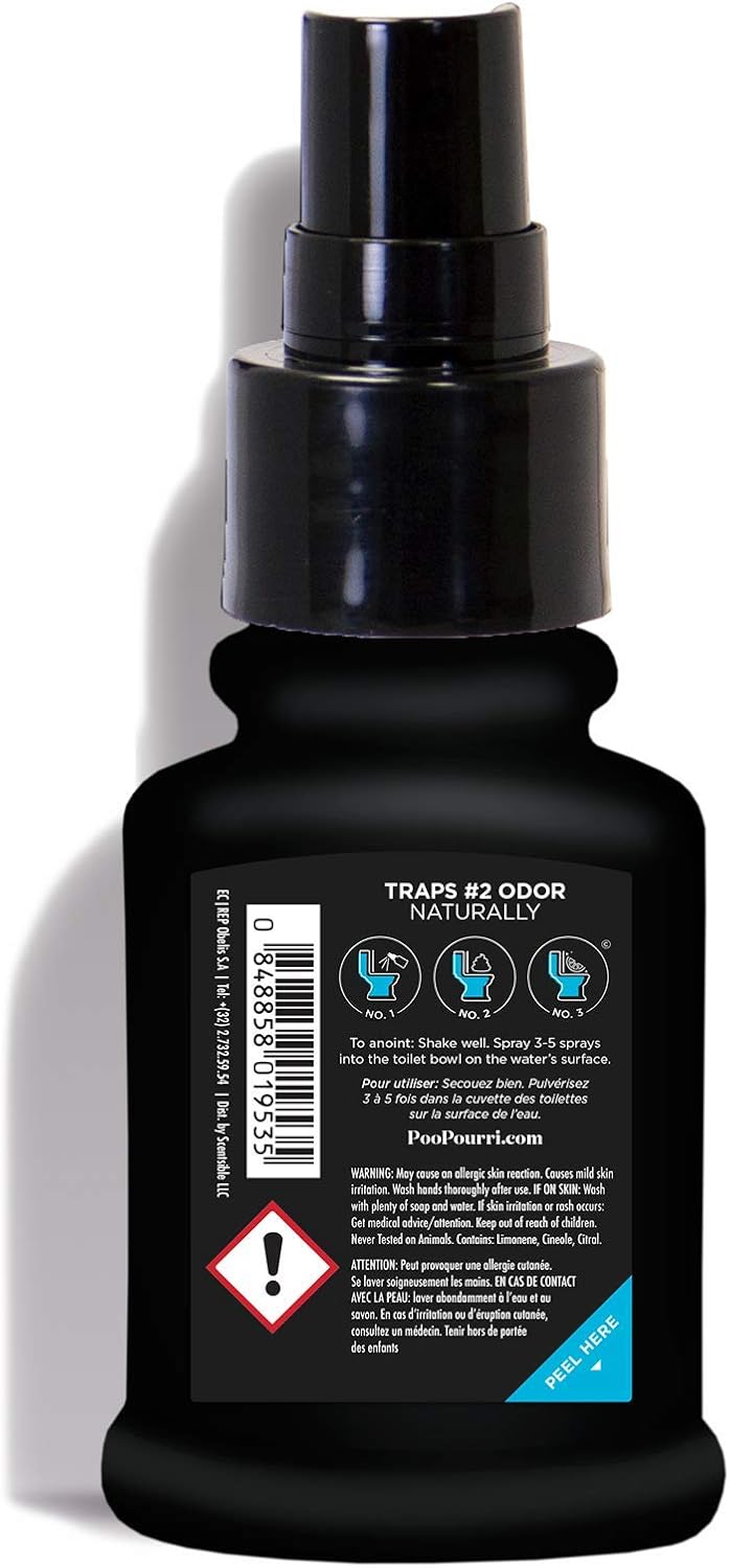 Poo-Pourri Before-You-Go Pocket Toilet Spray, Travel Essentials, Royal Flush, 1 Fl Oz, Up to 50 Uses, On-The-Go Bathroom Odor Deodorizer with Essential Oils, TSA Approved Size, Eucalyptus & Spearmint