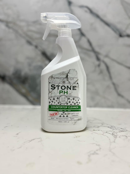 Countertop Cleaner Spray - Daily Granite Cleaner Spray - Stone Cleaner- Ph Neutral Formula For Kitchen & Home Cleaning Surfaces Marble, Quartz, Lemon, (25 Fl. Oz)