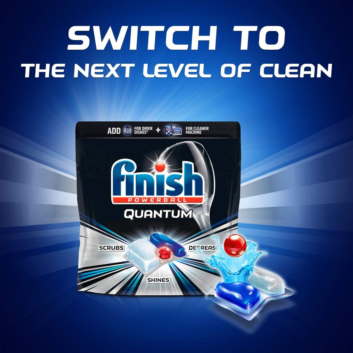 Finish Gelpacs Dishwasher Detergent Pods, Quick Dissolving Cleaning Power, Fights Grease & Dried-On Food, Easy-to-Use Pre-Measured Dishwasher Soap, Orange Scent, 84 Count